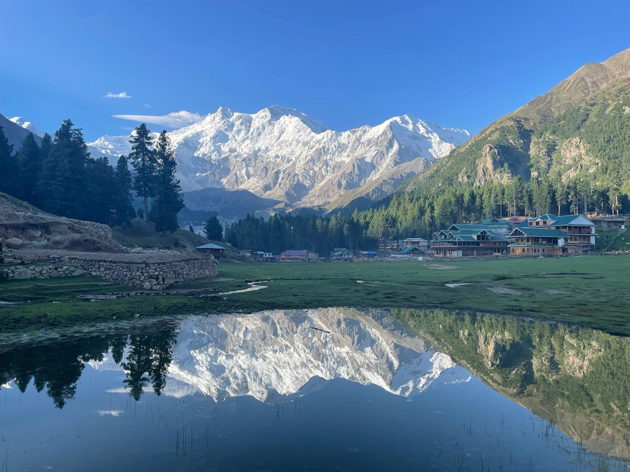 The dramatic Passu mountain peaks beneath a broad sky