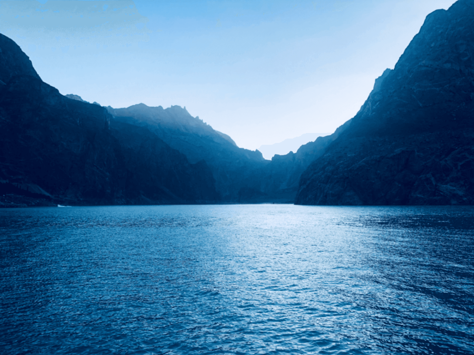Beautiful Attabad lake after sunset